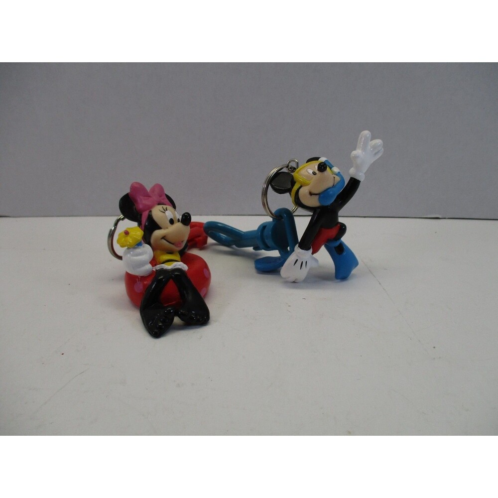 Vintage Mickey And Minnie Key Chains Poolside Theme